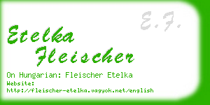 etelka fleischer business card